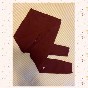 Lululemon Speed Up Tight 28" Size 8 Color Garnet